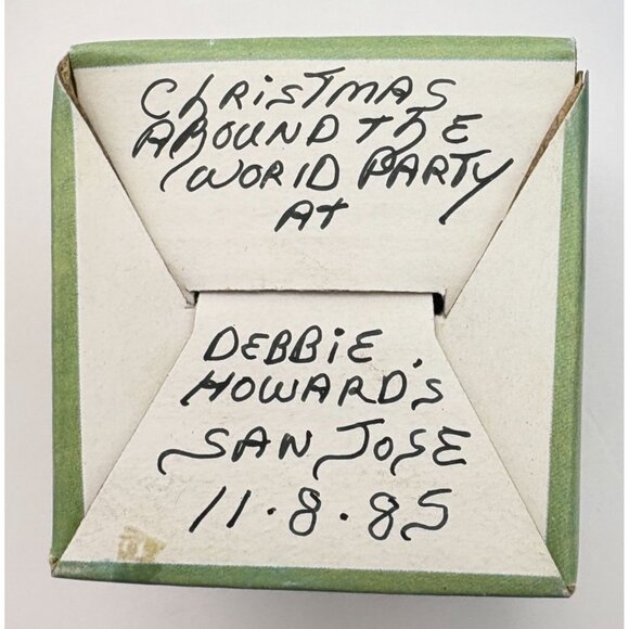 Vintage Mini Reindeer Christmas Tree Ornaments Set Of 3 Ceramic Original Box - Picture 5 of 10